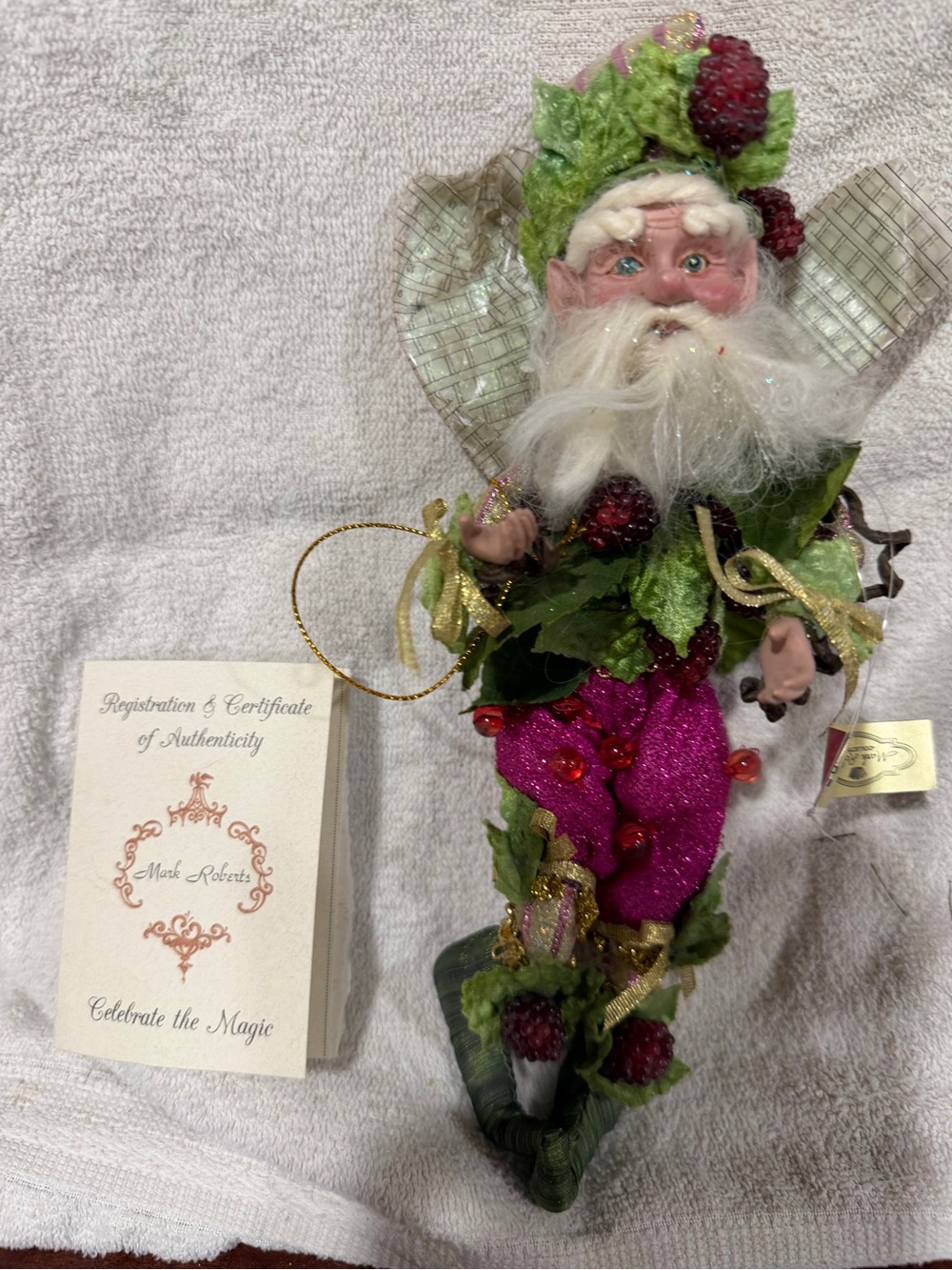 Mark Roberts Raspberry Fairy Small 51.75530 christmas in original box Great cond